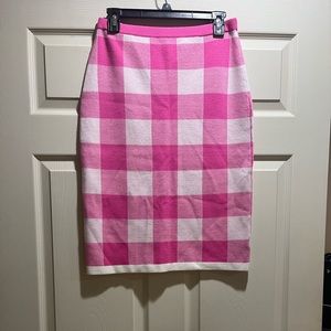 Pink checkered skirt